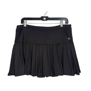 Fetch Women’s Large Black Pleated Mini Skort Stretch Y2K